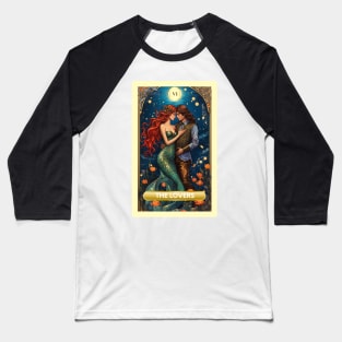 The Lovers From the Light Mermaid Tarot Deck. Baseball T-Shirt